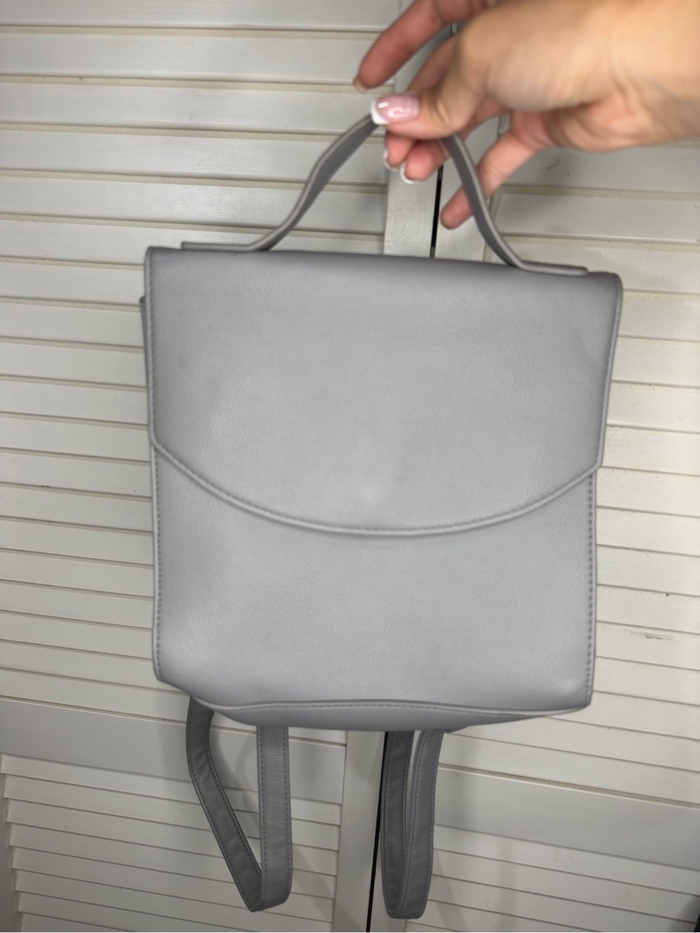 wild fable Light Gray Structured Top-Handle Backpack/ crossbody bag